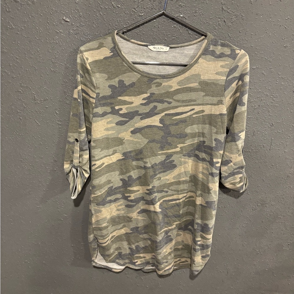 Zara Camouflage Long Sleeve Top